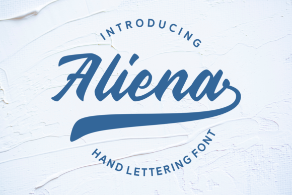 Aliena Script Font for Handmade Product Design