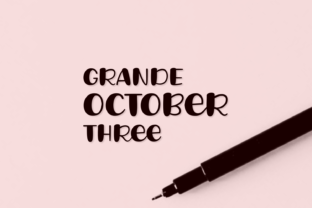 Grande October Three: Bold Script Font for Web Design